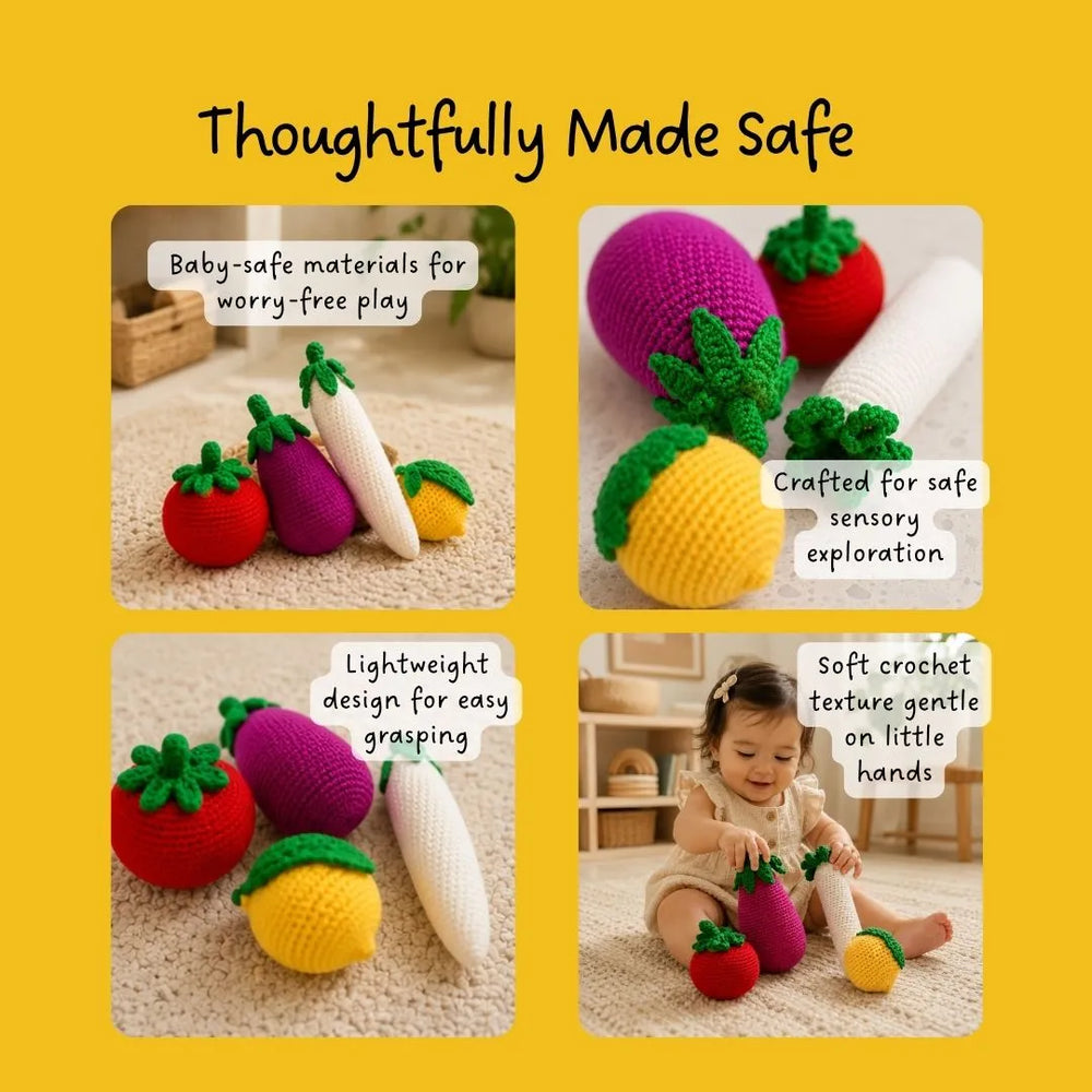 Veggie Munch Set - Crochet set for pretend play